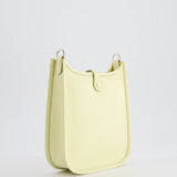 Hermès Mini Evelyne Bag in Jaune Milton Clemence Leather with Palladium Hardware