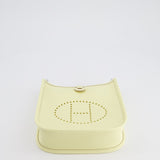 Hermès Mini Evelyne Bag in Jaune Milton Clemence Leather with Palladium Hardware