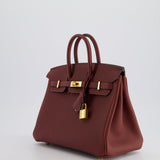 Hermès Birkin 25cm Retourne in Rouge H Togo Leather with Gold Hardware