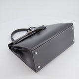 Hermès Vintage Kelly 28cm Bag in Graphite Box Leather with Palladium Hardware