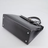 Hermès Vintage Kelly 28cm Bag in Graphite Box Leather with Palladium Hardware