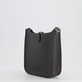 Hermès Mini Evelyne Bag in Dark Bronze Clemence Leather with Palladium Hardware