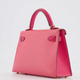 Hermès Mini Kelly II 20cm Bag HSS in Rose Azalee and Rose Mexico Epsom Leather with Permabrass Hardware