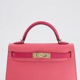 Hermès Mini Kelly II 20cm Bag HSS in Rose Azalee and Rose Mexico Epsom Leather with Permabrass Hardware