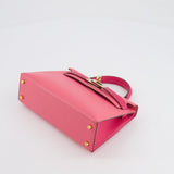 Hermès Mini Kelly II 20cm Bag HSS in Rose Azalee and Rose Mexico Epsom Leather with Permabrass Hardware