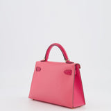 Hermès Mini Kelly II 20cm Bag HSS in Rose Azalee and Rose Mexico Epsom Leather with Permabrass Hardware