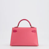 Hermès Mini Kelly II 20cm Bag HSS in Rose Azalee and Rose Mexico Epsom Leather with Permabrass Hardware