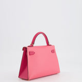 Hermès Mini Kelly II 20cm Bag HSS in Rose Azalee and Rose Mexico Epsom Leather with Permabrass Hardware