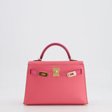 Hermès Mini Kelly II 20cm Bag HSS in Rose Azalee and Rose Mexico Epsom Leather with Permabrass Hardware