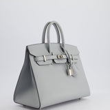 *RARE* Hermès Birkin 25cm Bag Sellier in Bleu Glacier Epsom Leather with Palladium Hardware