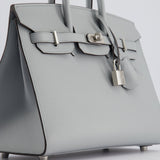 *RARE* Hermès Birkin 25cm Bag Sellier in Bleu Glacier Epsom Leather with Palladium Hardware