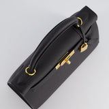 *HOT* Hermès Kelly 28cm Sellier Bag in Black Epsom Leather with Gold Hardware