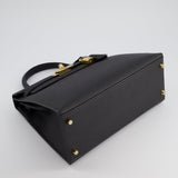 *HOT* Hermès Kelly 28cm Sellier Bag in Black Epsom Leather with Gold Hardware