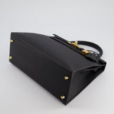 *HOT* Hermès Kelly 28cm Sellier Bag in Black Epsom Leather with Gold Hardware