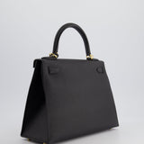 *HOT* Hermès Kelly 28cm Sellier Bag in Black Epsom Leather with Gold Hardware