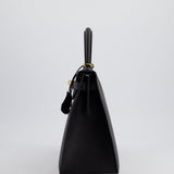 *HOT* Hermès Kelly 28cm Sellier Bag in Black Epsom Leather with Gold Hardware