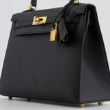 *HOLY GRAIL* Hermès Kelly 25cm Sellier Bag in Black Epsom Leather with Gold Hardware