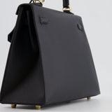 *HOLY GRAIL* Hermès Kelly 25cm Sellier Bag in Black Epsom Leather with Gold Hardware