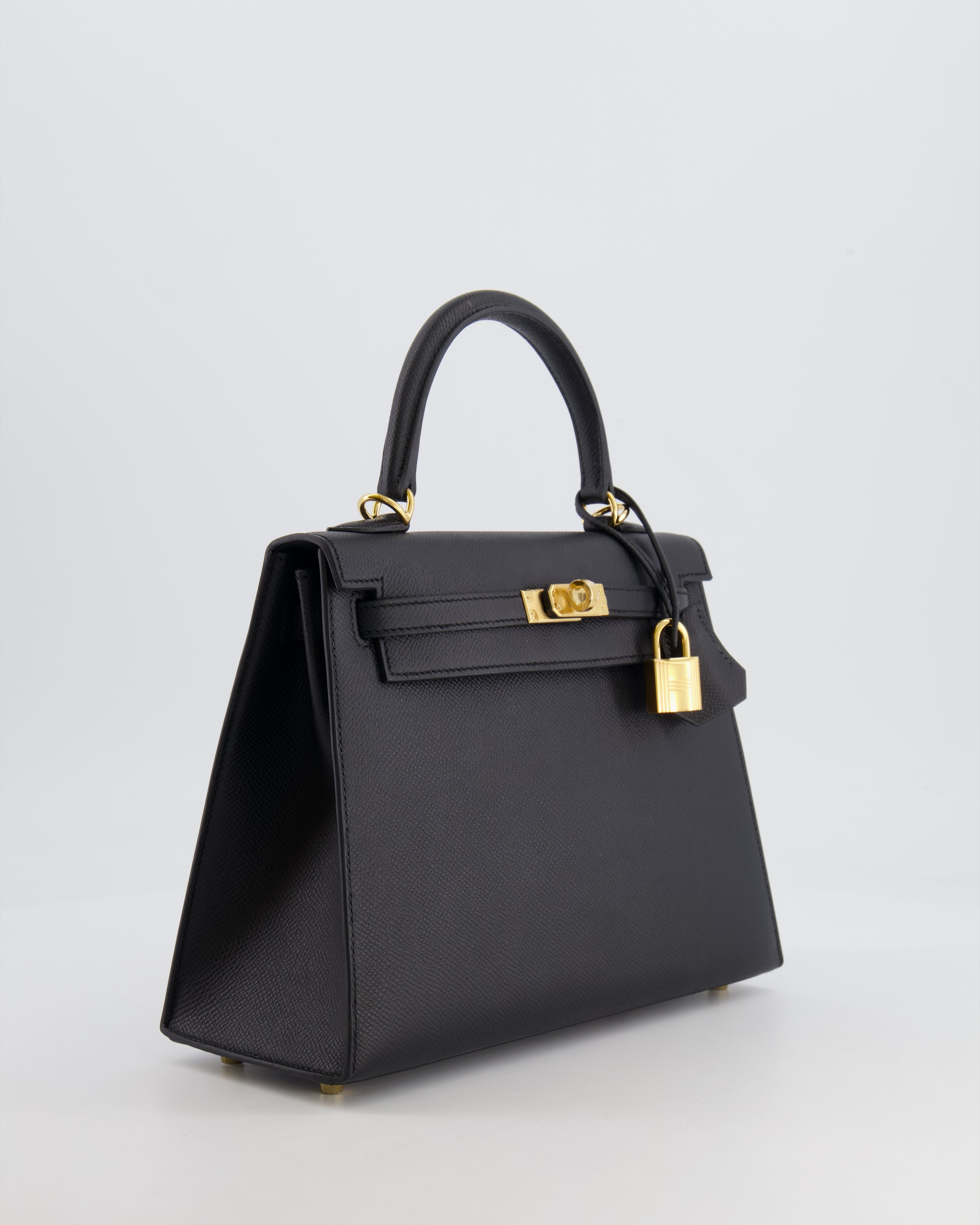 *HOLY GRAIL* Hermès Kelly 25cm Sellier Bag in Black Epsom Leather with Gold Hardware