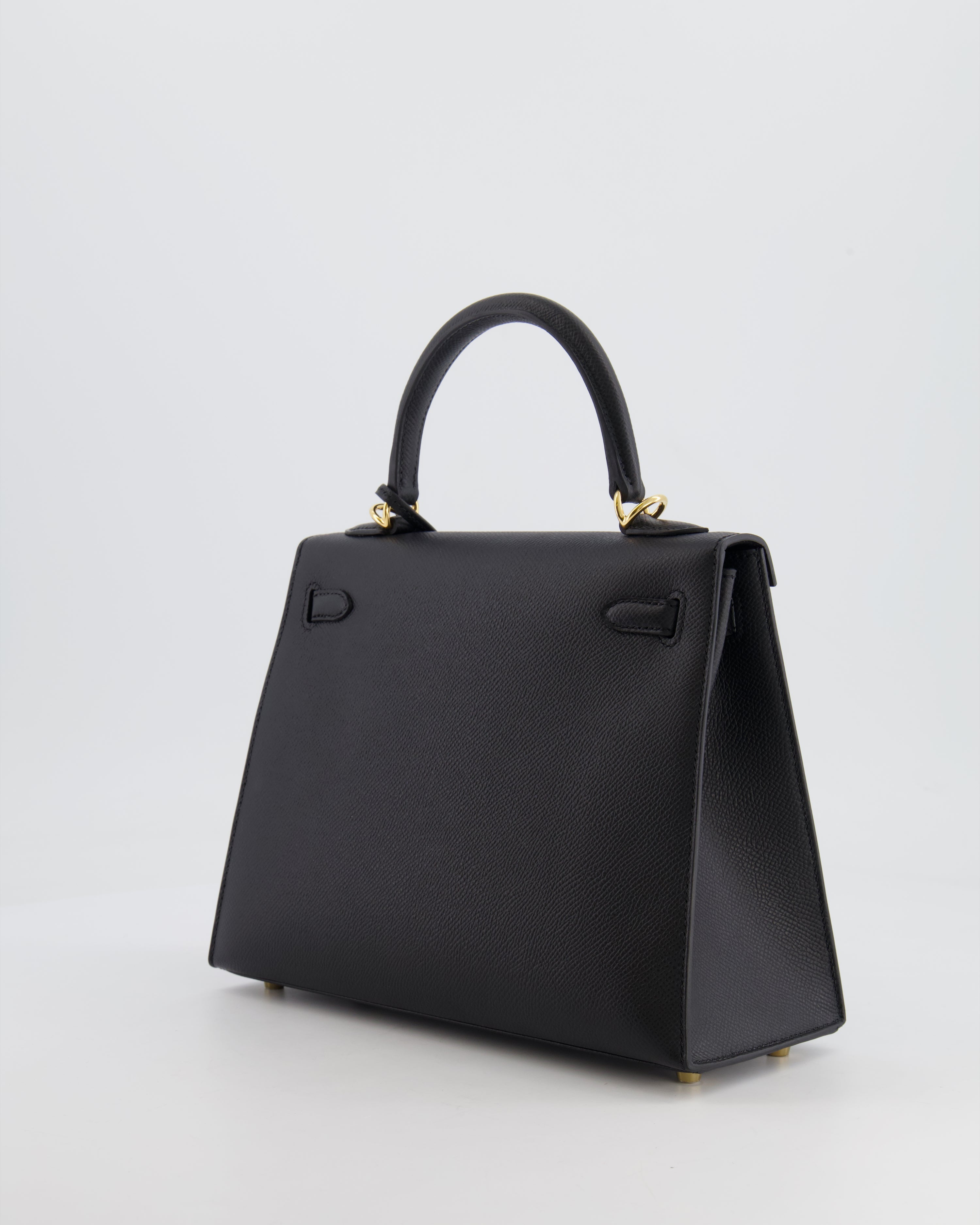 *HOLY GRAIL* Hermès Kelly 25cm Sellier Bag in Black Epsom Leather with Gold Hardware