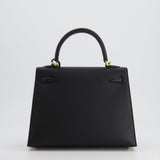 *HOLY GRAIL* Hermès Kelly 25cm Sellier Bag in Black Epsom Leather with Gold Hardware