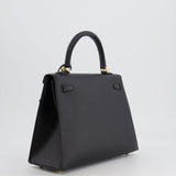 *HOLY GRAIL* Hermès Kelly 25cm Sellier Bag in Black Epsom Leather with Gold Hardware