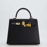 *HOLY GRAIL* Hermès Kelly 25cm Sellier Bag in Black Epsom Leather with Gold Hardware