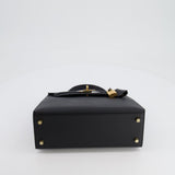 *HOLY GRAIL* Hermès Kelly 25cm Sellier Bag in Black Epsom Leather with Gold Hardware