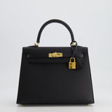 *HOLY GRAIL* Hermès Kelly 25cm Sellier Bag in Black Epsom Leather with Gold Hardware