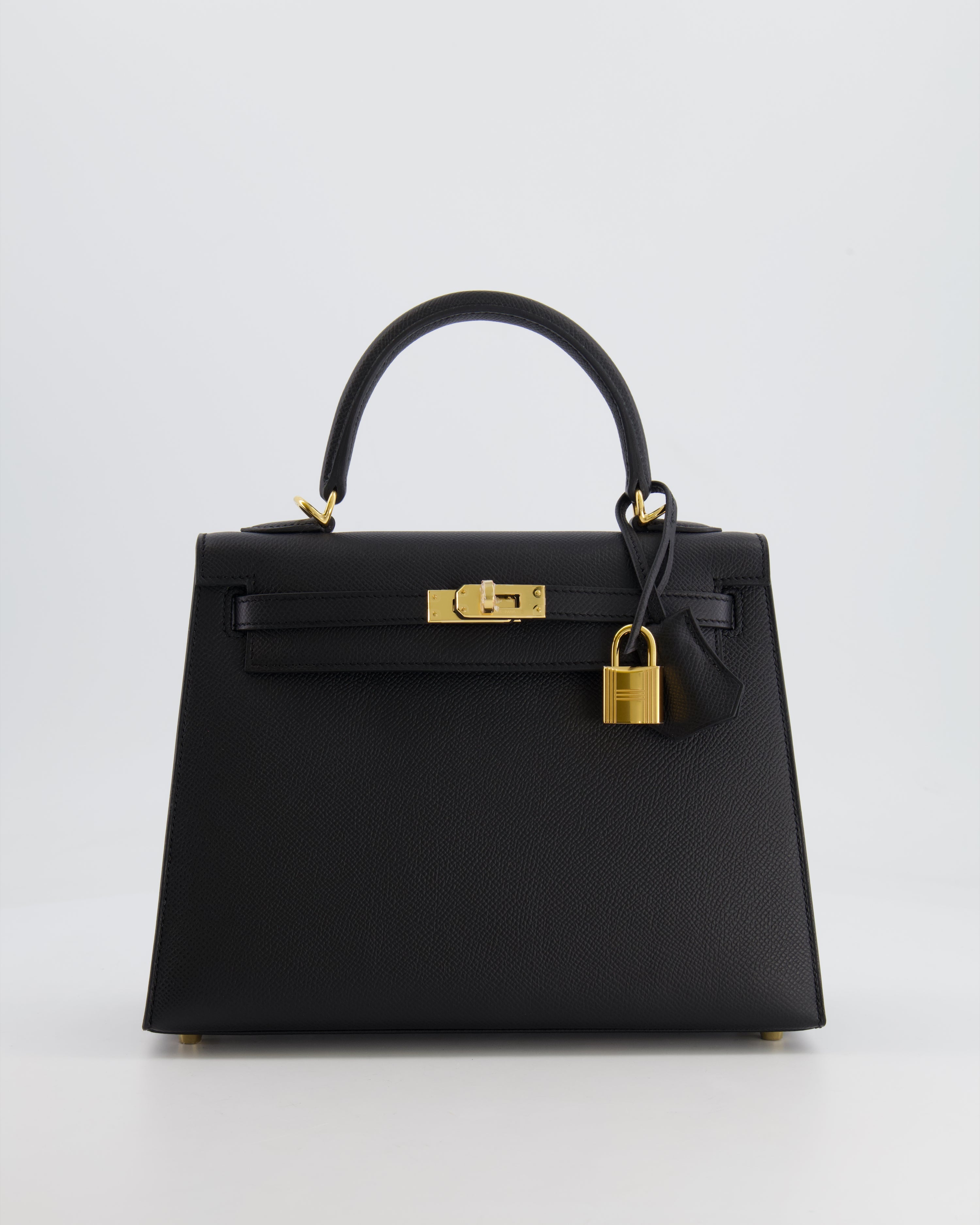 *HOLY GRAIL* Hermès Kelly 25cm Sellier Bag in Black Epsom Leather with Gold Hardware