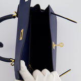 *HOLY GRAIL* Hermès Kelly 25cm Sellier Bag Bleu Navy Epsom Leather with Gold Hardware