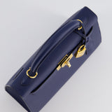 *HOLY GRAIL* Hermès Kelly 25cm Sellier Bag Bleu Navy Epsom Leather with Gold Hardware