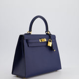 *HOLY GRAIL* Hermès Kelly 25cm Sellier Bag Bleu Navy Epsom Leather with Gold Hardware