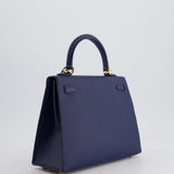 *HOLY GRAIL* Hermès Kelly 25cm Sellier Bag Bleu Navy Epsom Leather with Gold Hardware