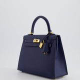 *HOLY GRAIL* Hermès Kelly 25cm Sellier Bag Bleu Navy Epsom Leather with Gold Hardware