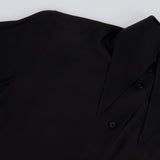 The Row Black Silk Long Sleeve Shirt with Collar Detail Size 0 (UK 4)