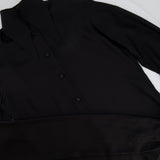 The Row Black Silk Long Sleeve Shirt with Collar Detail Size 0 (UK 4)