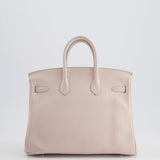 Hermès Birkin Retourne 25cm in Rose Dragee Swift Leather with Palladium Hardware