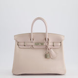 Hermès Birkin Retourne 25cm in Rose Dragee Swift Leather with Palladium Hardware