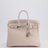 Hermès Birkin Retourne 25cm in Rose Dragee Swift Leather with Palladium Hardware