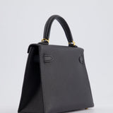 Hermès Mini Kelly Bag II Sellier 20cm in Noir Epsom Leather with Gold Hardware