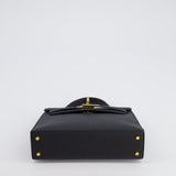 Hermès Mini Kelly Bag II Sellier 20cm in Noir Epsom Leather with Gold Hardware