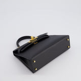 *SUPER RARE* Hermès Mini Kelly Bag II Sellier 20cm in Noir Epsom Leather with Gold & Hardware