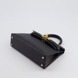 *SUPER RARE* Hermès Mini Kelly Bag II Sellier 20cm in Noir Epsom Leather with Gold & Hardware