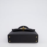 *SUPER RARE* Hermès Mini Kelly Bag II Sellier 20cm in Noir Epsom Leather with Gold & Hardware