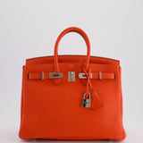 Hermès Birkin 25cm Bag in Capucine Togo Leather and Palladium Hardware