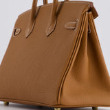 Hermès Birkin 25cm Retourne Bag in Gold Togo Leather with Gold Hardware