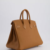 Hermès Birkin 25cm Retourne Bag in Gold Togo Leather with Gold Hardware