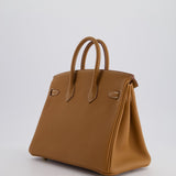 Hermès Birkin 25cm Retourne Bag in Gold Togo Leather with Gold Hardware