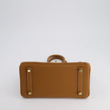 Hermès Birkin 25cm Retourne Bag in Gold Togo Leather with Gold Hardware